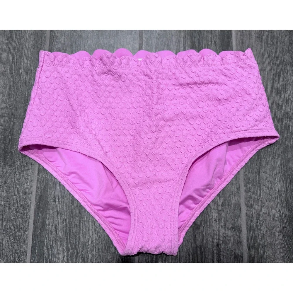 Kate Spade New York Women's‎ Core Scalloped High-Waist Bikini Bottom Pink Medium